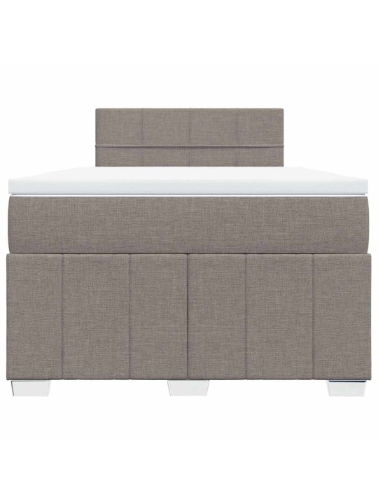 Box spring postel s matrací taupe 120x200 cm textil