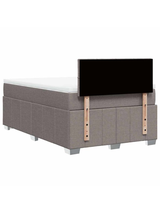 Box spring postel s matrací taupe 120x200 cm textil