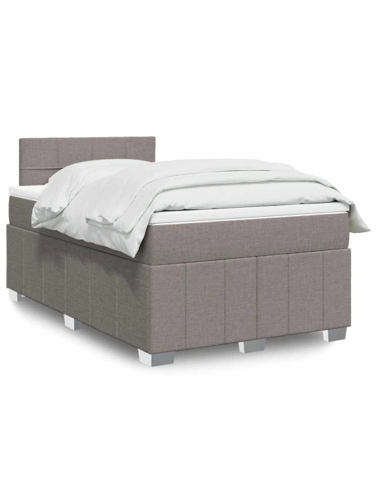 Box spring postel s matrací taupe 120x200 cm textil