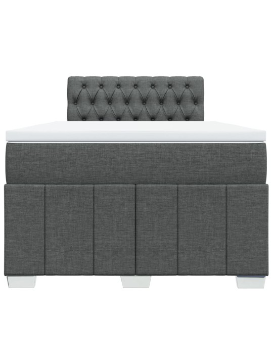 Box spring postel s matrací tmavě šedá 120x200 cm textil