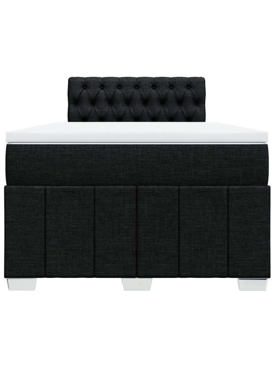 Box spring postel s matrací černá 120x200 cm textil