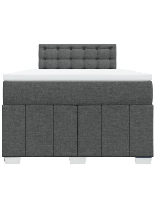 Box spring postel s matrací tmavě šedá 120x200 cm textil