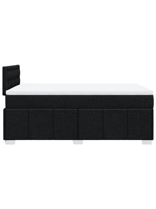 Box spring postel s matrací černá 120x200 cm textil