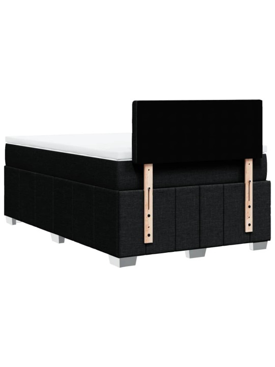Box spring postel s matrací černá 120x200 cm textil