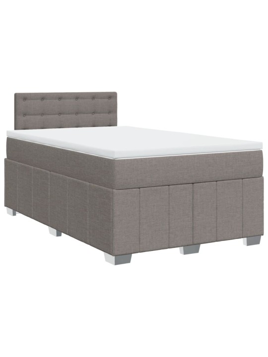 Box spring postel s matrací taupe 120x200 cm textil