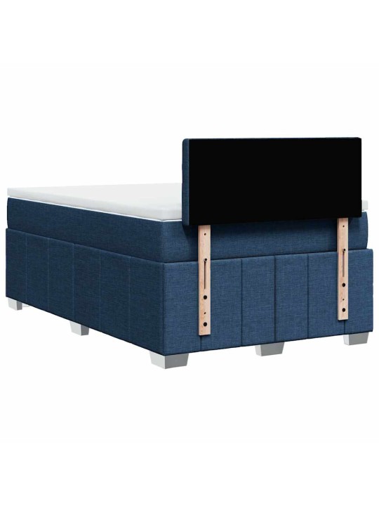 Box spring postel s matrací modrá 120x200 cm textil