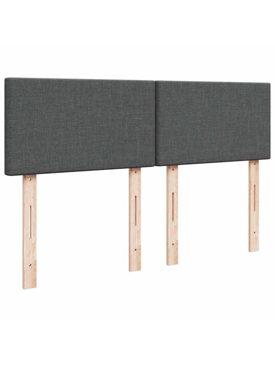 Box spring postel s matrací tmavě šedý 140 x 190 cm textil