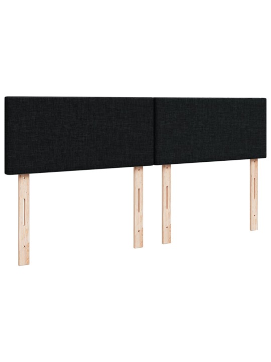 Box spring postel s matrací černá 140 x 190 cm textil
