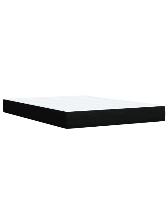 Box spring postel s matrací černá 140 x 190 cm textil