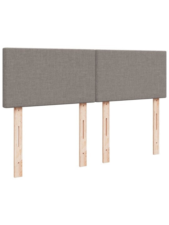 Box spring postel s matrací taupe 140x190 cm textil