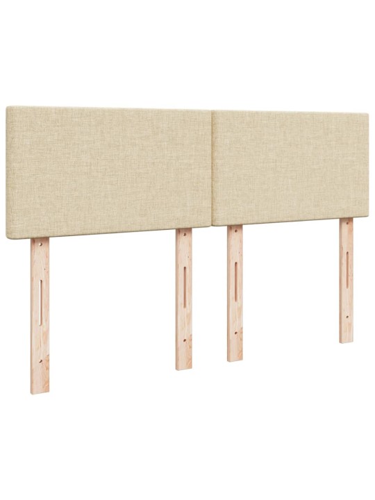 Box spring postel s matrací krémová 140x190 cm textil