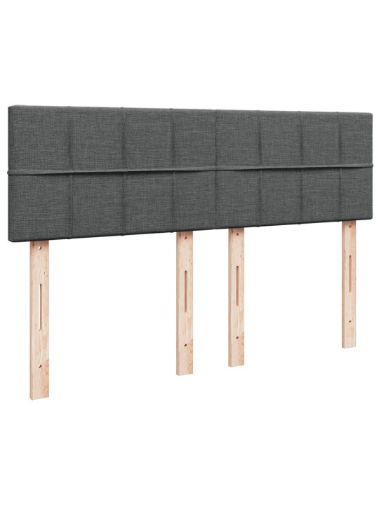 Box spring postel s matrací tmavě šedý 140 x 190 cm textil