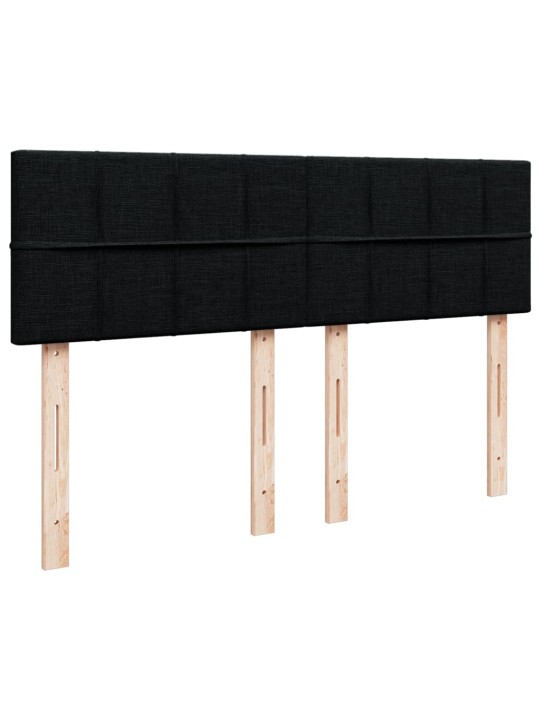 Box spring postel s matrací černá 140 x 190 cm textil