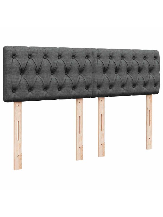 Box spring postel s matrací tmavě šedý 140 x 190 cm textil