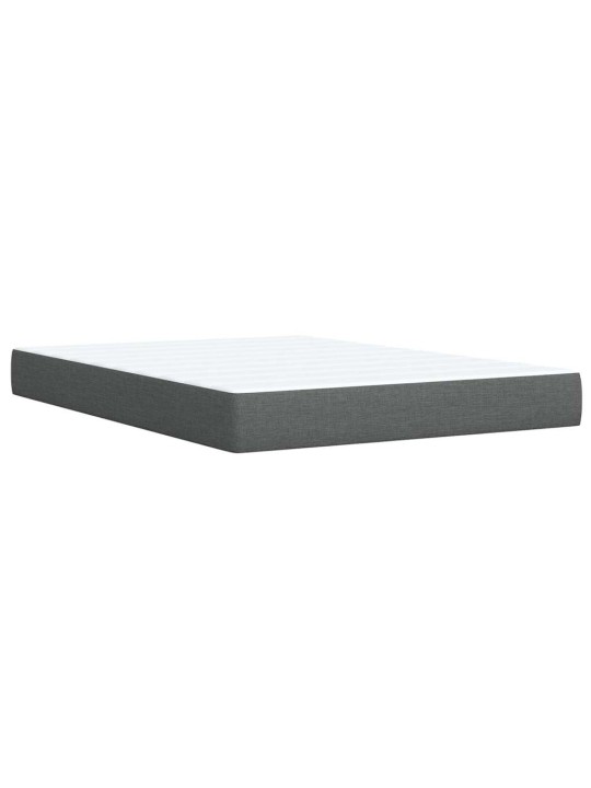 Box spring postel s matrací tmavě šedý 140 x 190 cm textil