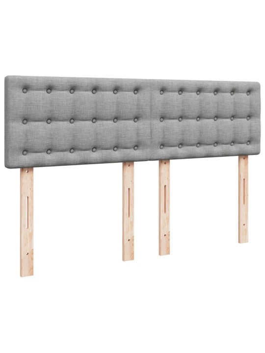 Box spring postel s matrací světle šedá 140 x 190 cm textil