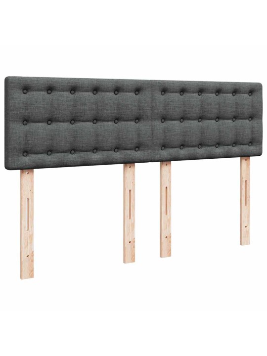 Box spring postel s matrací tmavě šedý 140 x 190 cm textil