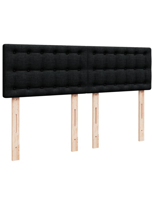 Box spring postel s matrací černá 140 x 190 cm textil