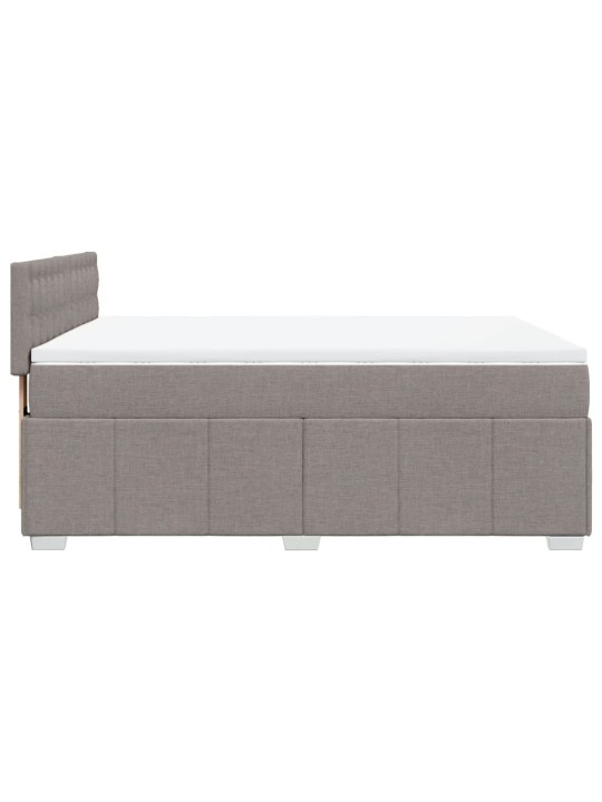 Box spring postel s matrací taupe 140x190 cm textil