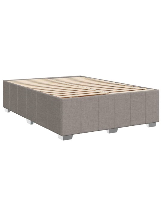 Box spring postel s matrací taupe 140x190 cm textil