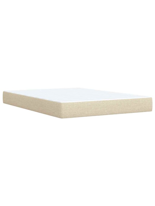 Box spring postel s matrací krémová 140x190 cm textil