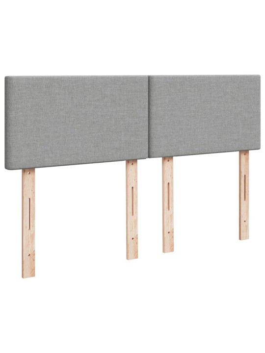 Box spring postel s matrací světle šedá 140 x 200 cm textil