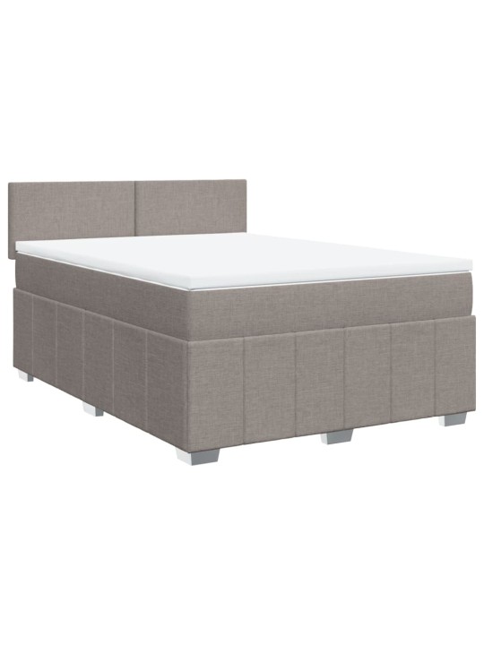 Box spring postel s matrací taupe 140x200 cm textil