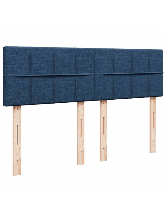 Box spring postel s matrací modrá 140x200 cm textil