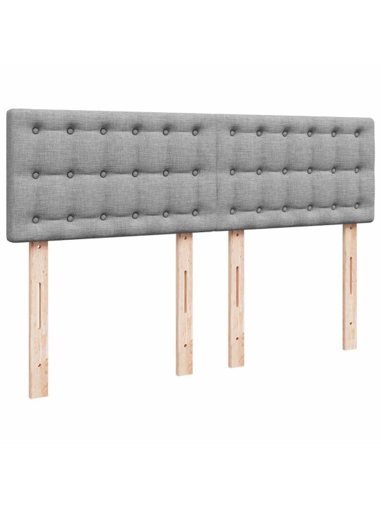 Box spring postel s matrací světle šedá 140 x 200 cm textil