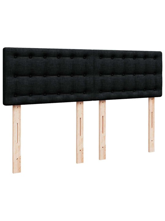 Box spring postel s matrací černá 140x200 cm textil