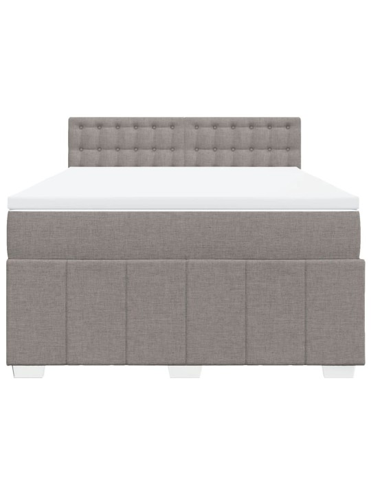 Box spring postel s matrací taupe 140x200 cm textil