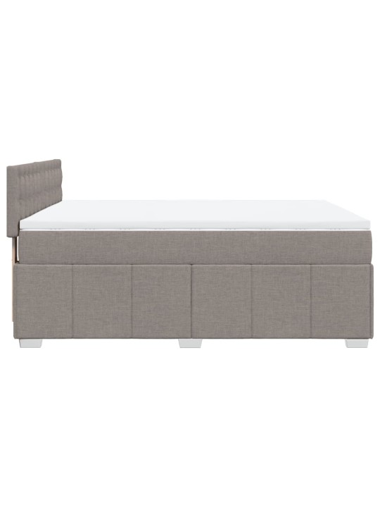 Box spring postel s matrací taupe 140x200 cm textil
