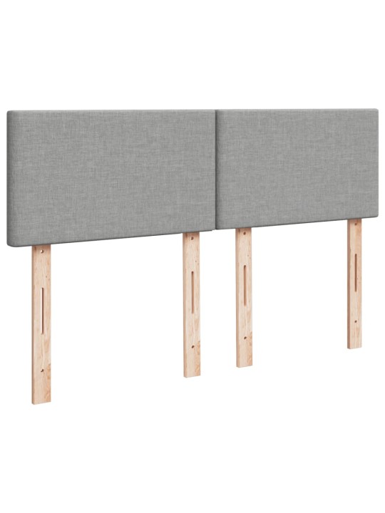 Box spring postel s matrací světle šedá 160 x 200 cm textil