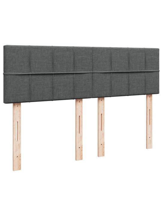 Box spring postel s matrací tmavě šedá 160x200 cm textil