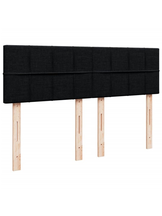 Box spring postel s matrací černá 160x200 cm textil