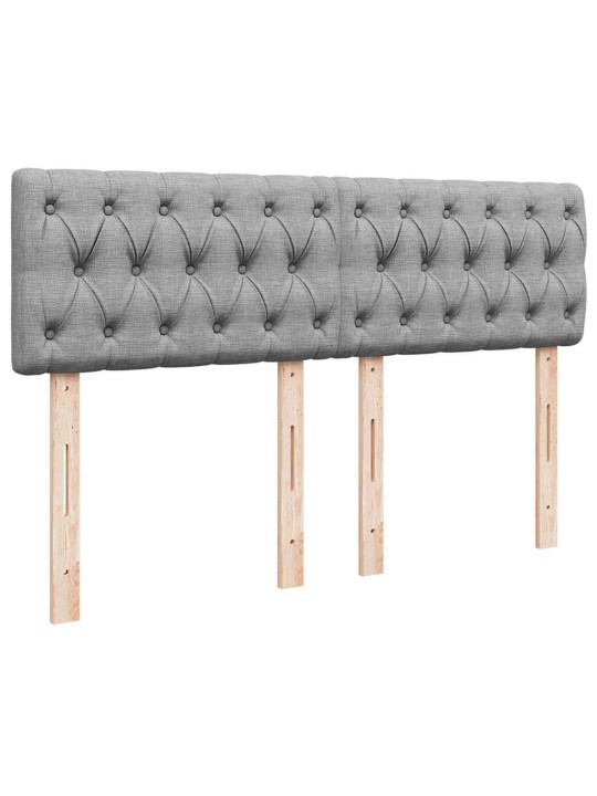 Box spring postel s matrací světle šedá 160 x 200 cm textil