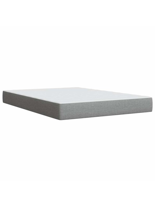 Box spring postel s matrací světle šedá 160 x 200 cm textil