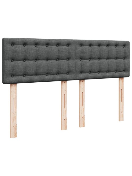 Box spring postel s matrací tmavě šedá 160x200 cm textil