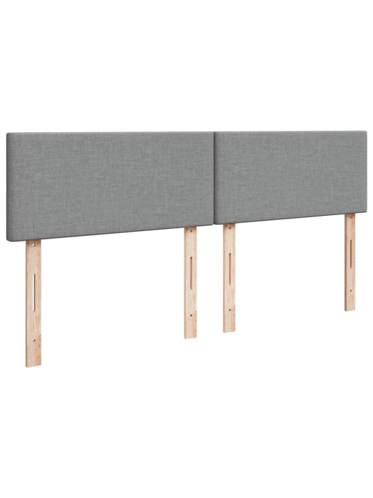 Box spring postel s matrací světle šedá 180 x 200 cm textil