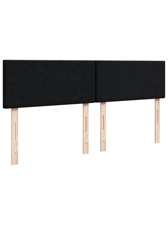 Box spring postel s matrací černá 180x200 cm textil