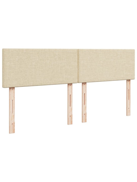 Box spring postel s matrací krémová 180x200 cm textil