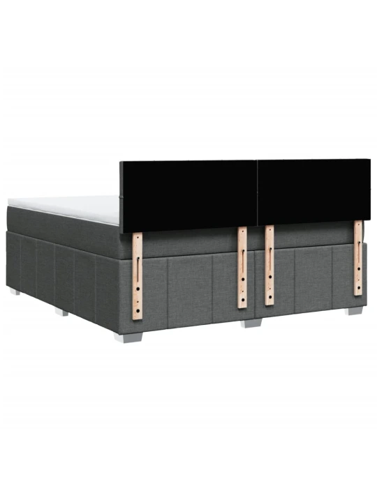Box spring postel s matrací tmavě šedá 180x200 cm textil