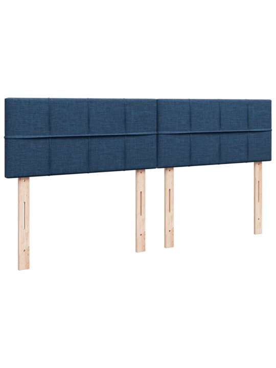 Box spring postel s matrací modrá 180x200 cm textil