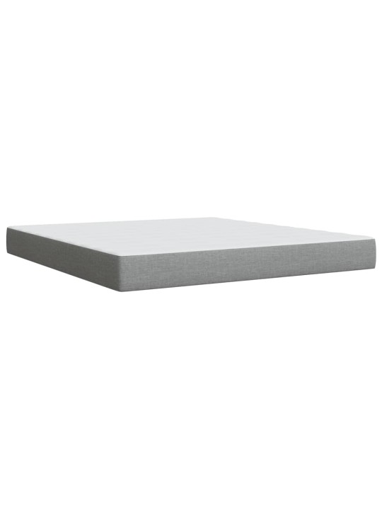Box spring postel s matrací světle šedá 180 x 200 cm textil