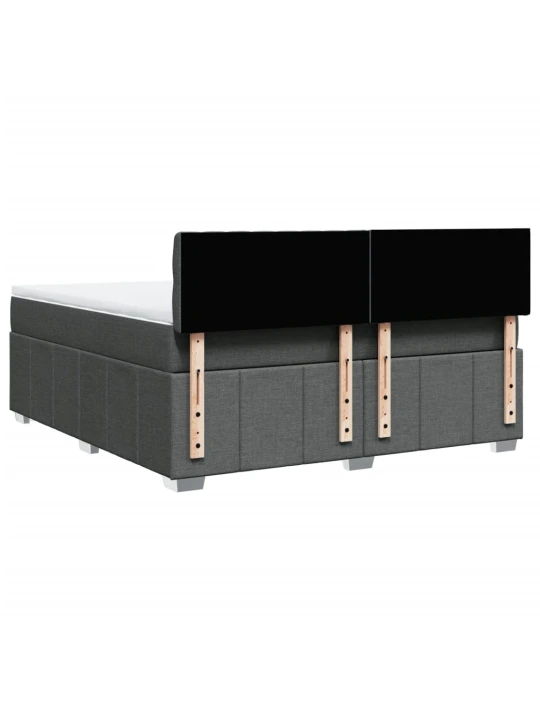 Box spring postel s matrací tmavě šedá 180x200 cm textil