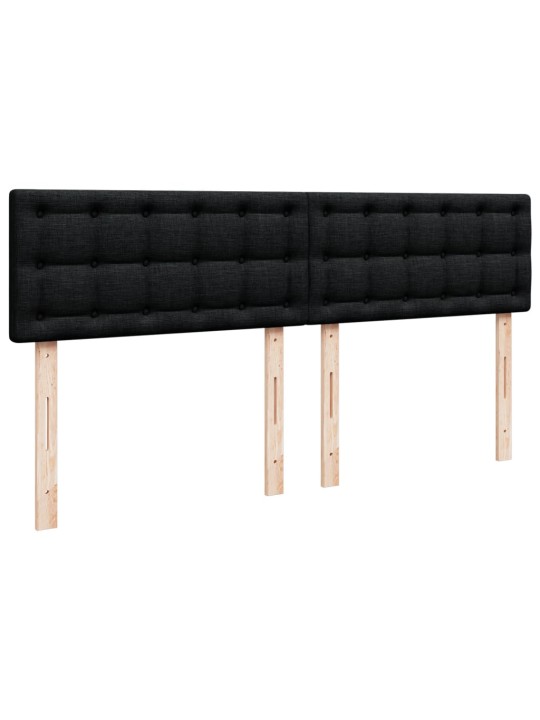 Box spring postel s matrací černá 180x200 cm textil