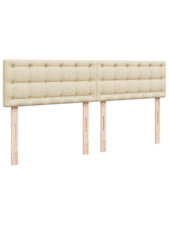 Box spring postel s matrací krémová 180x200 cm textil
