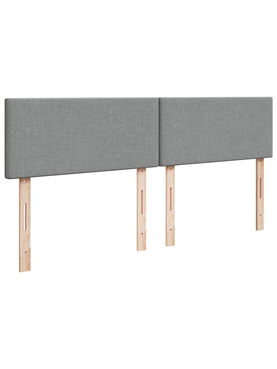 Box spring postel s matrací světle šedá 200 x 200 cm textil