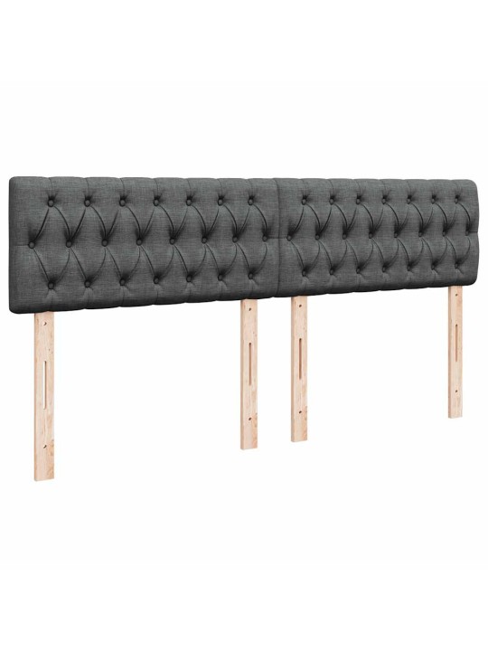Box spring postel s matrací tmavě šedá 200x200 cm textil