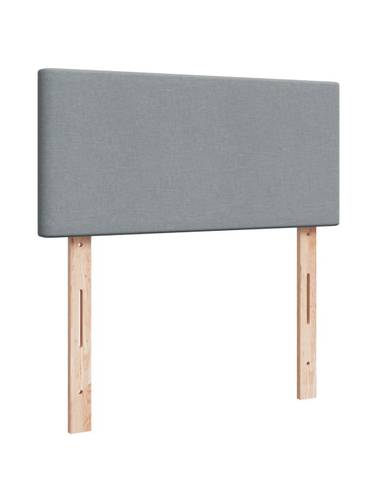 Box spring postel s matrací světle šedá 80 x 200 cm textil